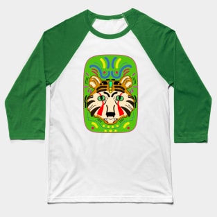 Tribal Carnival Tiger Card Baseball T-Shirt